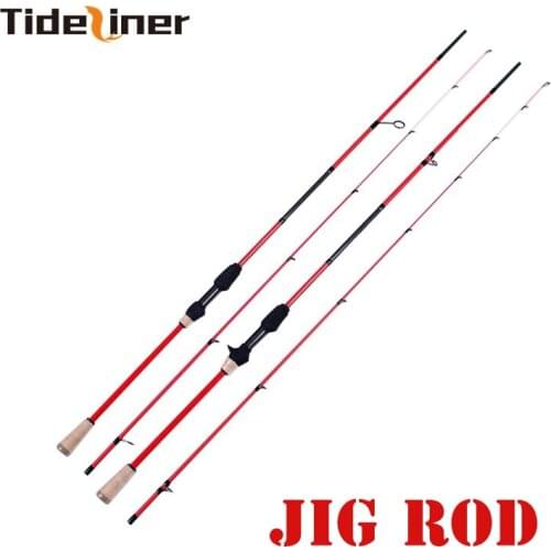 Tideliner Jig Fishing Rod 1.98m 30T Carbon Fiber Spinning Casting Lure Rod Lure Weight 3-22g 2 Sections Fast action rock rod