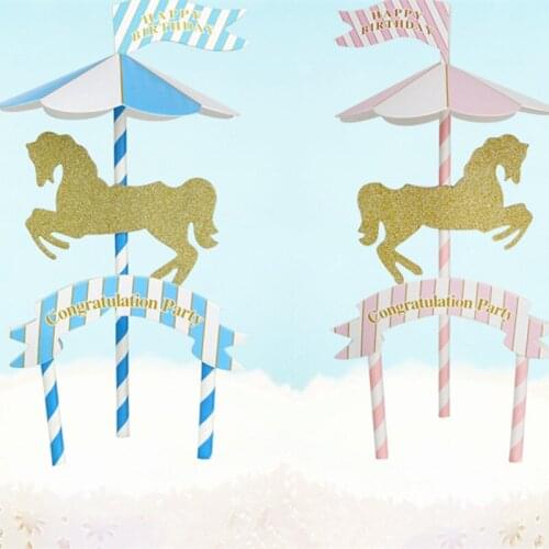 Baby Shower Boy/girl Unicorn Party Cupcake Cake Topper Happy Birthday Party Decorations Kids Children 1st Birthday Cake Decor