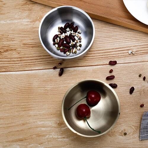 Thicken Stainless Steel Bowl Fall Resistant Heat Insulated Round Rice Soup Bowl Kitchen Dining Tableware Food Rice Fruit Contain