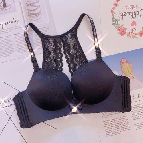 Women Rhinestone Bra Sexy Back Leopard Bra