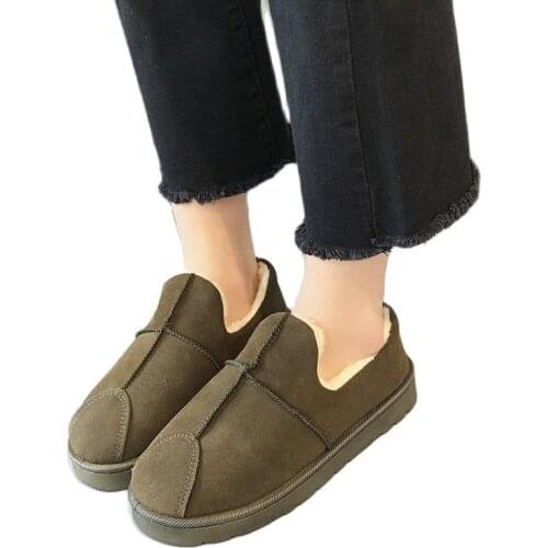 Snow Boots Women Non-slip Female plush Winter Suede Fur Warm Ankle Boots For Botas Mujer