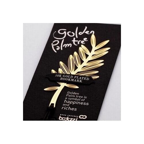 1pcs Customized Business Gifts Korean Creative Gold Palm Leaf Metal Stencils Wholesale