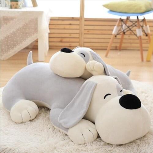 1Pc 25cm 60cm 80cm Large Size Soft Dog Plush Toy Animal Cartoon Pillow Cushion Cute Stuffed Dolls Pet Lovely kids Birthday Gifts