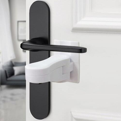 1Pcs Plastic Safety Lock Door Lever Child Lock Cabinet Baby Proofing Deter Kids Opening Handle Locks