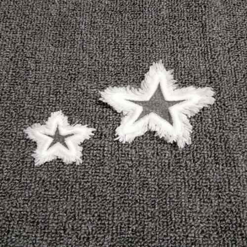 5pcs/lot white star patches for clothing Sew on patch stars decorative parches bordados para ropa Embroidery applique clothing