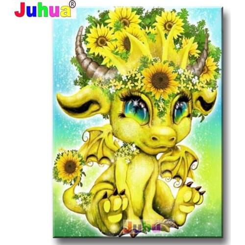 Diamond Painting Mystery Gift Cute Dragon Cross Stitch Rhinestone Embroidery Home Children Decor Murals DIY Cartoon Unicorn Cub