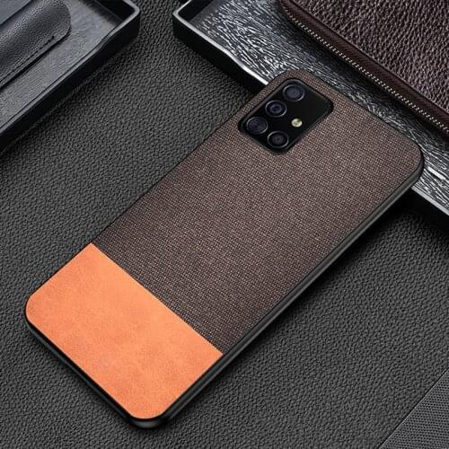 Case For Samsung Galaxy A51 A71 A21 A41 A31 A01 Core PU Simple Soft Cloth Cover For A21S A90 5G M30S M31 M31S M51 M01 Cases