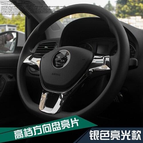 Car Steering Wheel Cover ABS Chrome Trim Sticker For Volkswagen VW GOLF 7 GTi MK7 New POLO 2014-2016 Lamando Jetta 2015 2016