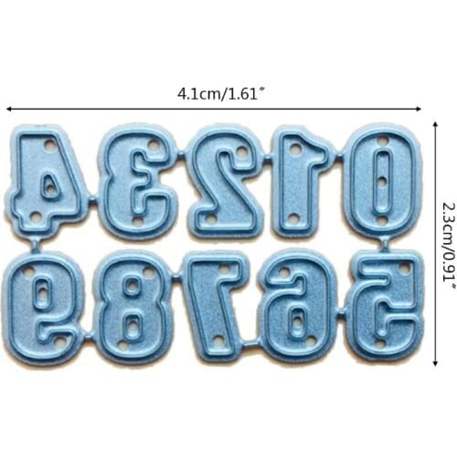 Numbers Metal Cutting Dies Stencil Scrapbooking DIY Album Stamp Paper Card Embossing Decor E56C