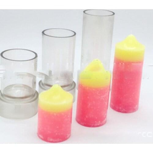 Cylinder Candle Mold 3D DIY Candle Making Tool Handcraft Scented Candle Mold Soap Mould Creative Handmade Candle Supplies