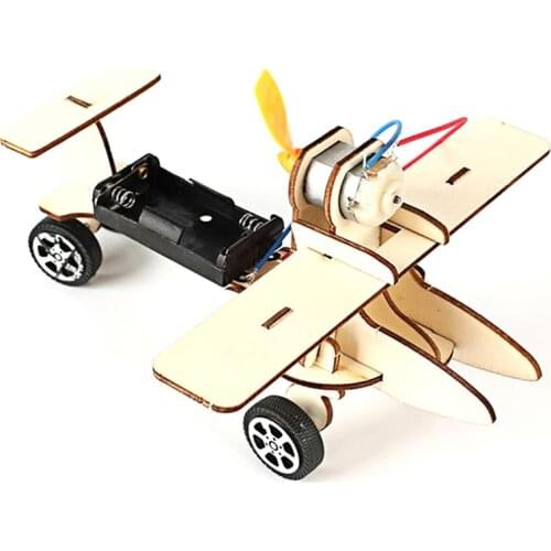 Wooden Model DIY Gliding Aircraft Technology Science ToysExperiment Electric Kit Warhawk Glider Kids Toys Stimulate Creativity