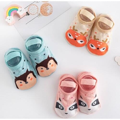 Baby Shoes Knitted Socks Newborn Cartoon Terry Cotton Children Autumn Winter Non-Slip Socks Firstwalker Dispensing Baby Shoes