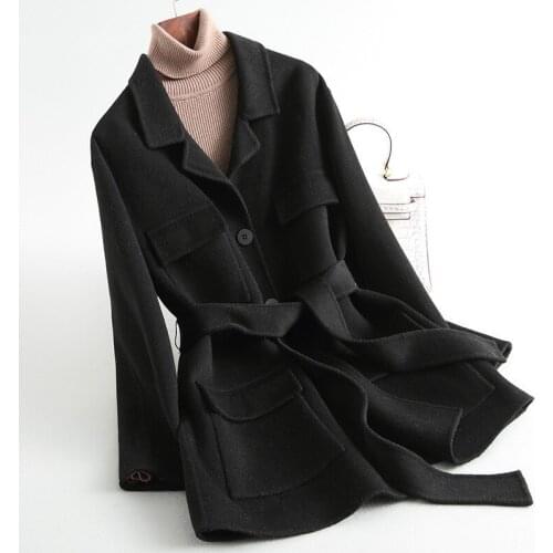 Side Double Real Wool Coat Winter Jacket Women Clothes 2020 Alpaca Woolen Coats and Jackets Women Korean Outwear MY3769 en s s