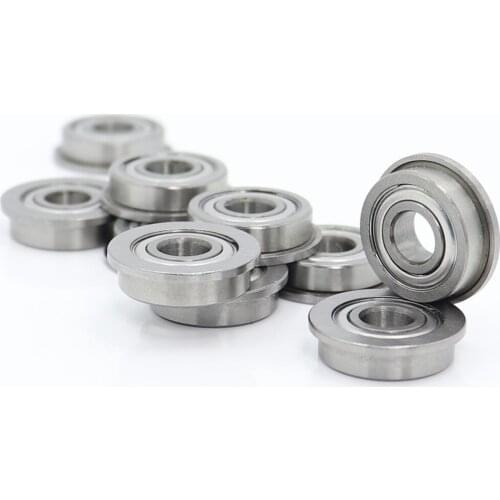 F695ZZ Flange Bearing 5x13x4 mm ABEC-1 ( 10 PCS ) Flanged F695 Z Z Ball Bearings F619/5ZZ