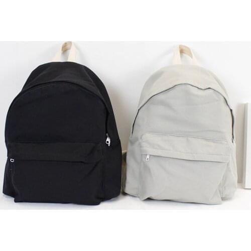 Canvas School Bag for Teenager Women Fabric Reusable Casual Knapsack Teen Student Back To School Bag Female Daily Rucksack Bag