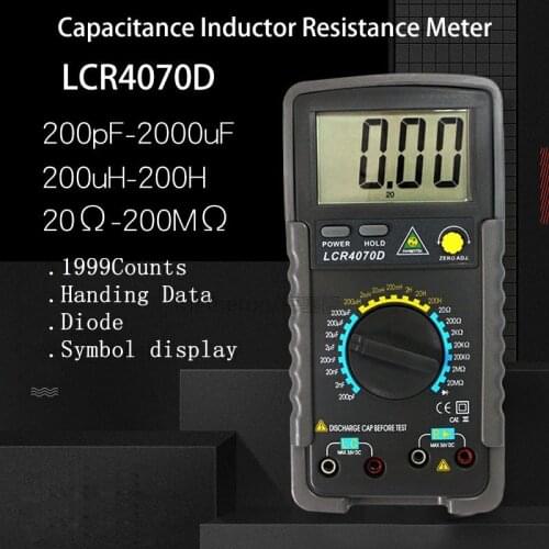 LCR4070 Portable Lcr Digital Inductance Resistance Meter Capacitor Tester for Common Rail Injector Electromagnetic Valve Repair