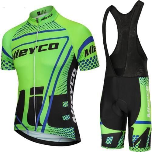 Mieyco Cycling Jersey Sets Breathable Bicycle Kit Cycling Clothing Mountain Bike Wear Clothes Polyester Bib Shorts With 5D Pad