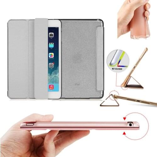 Nice flexible thin cover for apple ipad pro 9.7 case slim silicone back protective tpu soft pu leather smart case cover