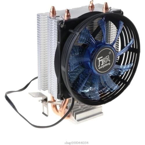 CPU Cooler Master 2 Pure Copper Heat-pipes Fan with Blue Light Cooling System with PWM Fans D31 20 Dropship