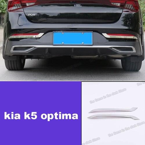 Lsrtw2017 Car Rear Foglight Trims for Kia K5 Optima 2020 2021 Bumper Fog Light Accessories Auto Styling Stainless Steel