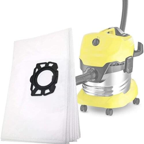 12PCS Cleaner Bags For Karcher Vacuum Cleaner MV4 MV5 MV6 WD4 WD5 WD6 With Small Brush For Wet And Dry Vacuum Cleaners