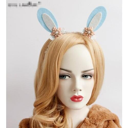 Sweet Japanese Style Rabbit Headband Holiday Party Hairpin Head Lace Princess Lovely Beautiful Girl Accessory