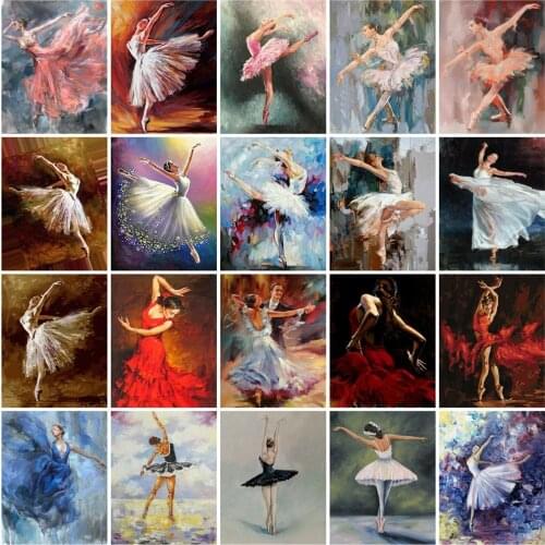 Huacan 5d DIY Diamond Painting Kit Full Square Ballet Girl Diamond Embroidery Complete Kit Mosaic Portrait Modular Pictures