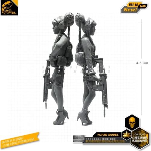 1/35 Resin Figure Model Kit Soldier DIY toy self-assembled Nai-14