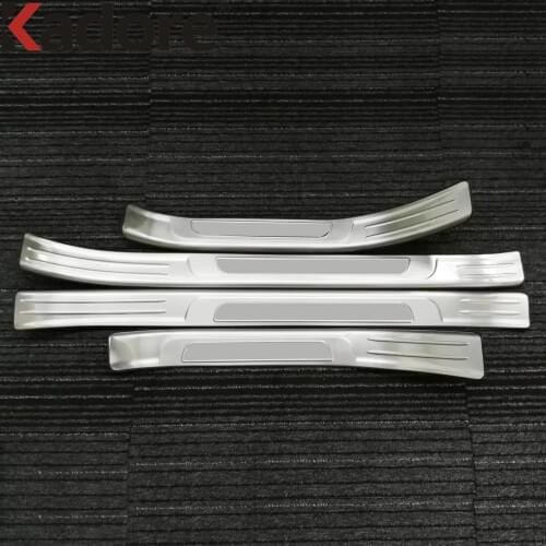Outer Door Sill Scuff Plate Cover Trim For Volkswagen Golf Variant 2014-2018 2019 2020 Stainless Steel Car Protective Pedal 4pcs
