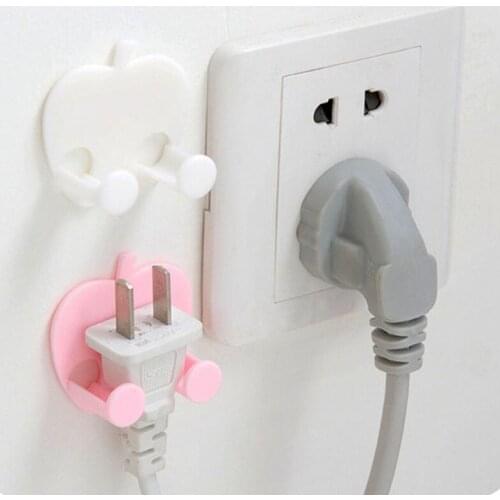 Multifunction Finishing Plug Holder Sticky Hooks housekeeper Decorative Wall Hooks Wall Hook Organizer Bag Hanger Home