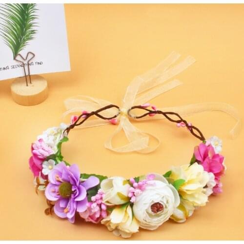 New European and American Baby Photo Wreath Headdress Childrens Beach Holiday Headband