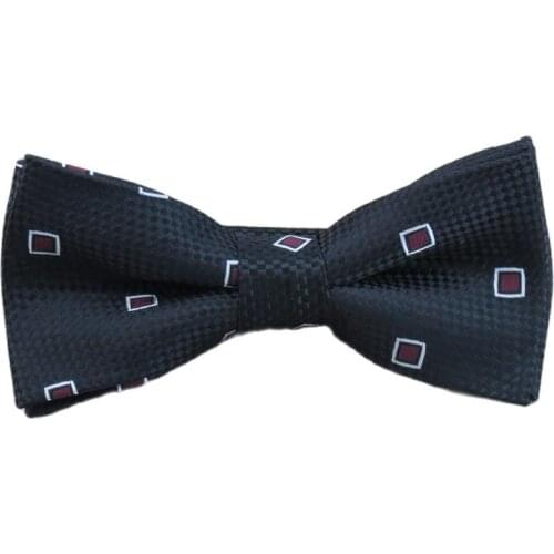 Free new black bowtie Red and white squares plaid design male lady bowknot tide men bow ties
