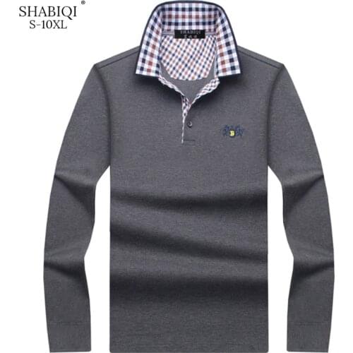 Autumn and winter Brand New Polo Shirt Mens Fashion Mens Polo Shirt Long Sleeve Casual Shirts Plus Size Mens S-10XL shirts