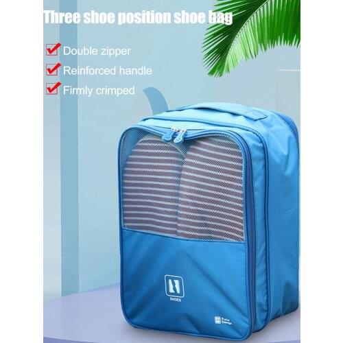 Golf Shoe Bag Large Capacity Portable Three-Compartment Shoe Bag Golf Shoe Storage Bag Suitable For Travel Outdoor Sports