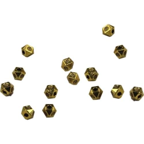 Tibetan Silver/Gold Craved Small Spacer Beads 3.5mm Bracelet Necklace Metal Charms for DIY Beading Jewelry Making