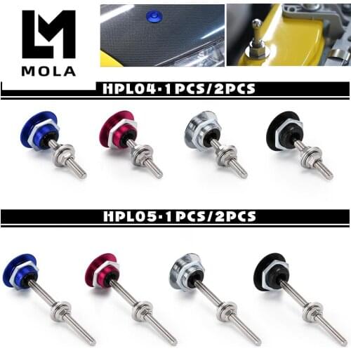 1.25\" Universal Style Push Button Billet Hood Pins Lock Clip Kit For BMW ect Car Quick Pins