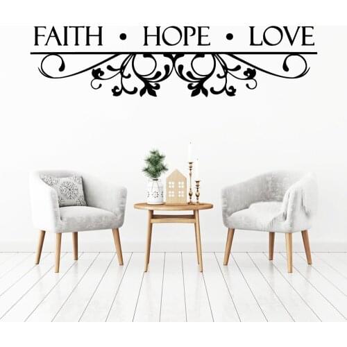 Fun faith hope love Home Decoration Accessories Living Room Children Room Removable Decor Wall Decals