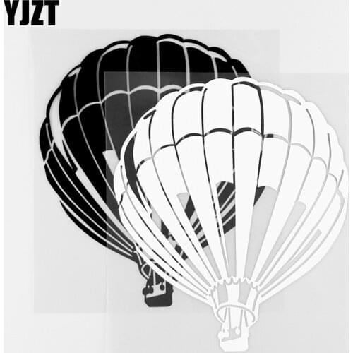 YJZT13.9X16CM Hot Air Balloon Drifts Over Ottawa Funny Vinyl Car Stickers Decal Black / Silver 10A-0172