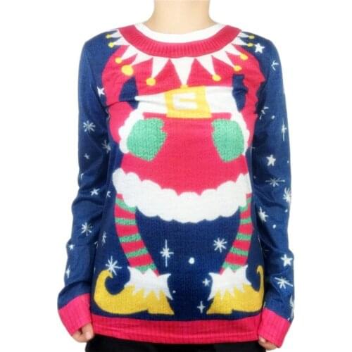 Cute 3D Print Christmas Elf T Shirt for Women Kawaii Ladies 2021 Holiday Season Christmas Elf Costume Long Sleeve Xmas Tshirts