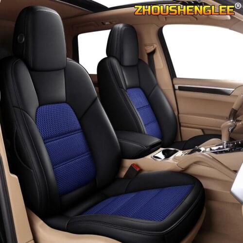 ZHOUSHENGLEE Custom leather car seat cover for BMW x1 x2 x3 x4 x5 x6 z4 1 2 3 4 5 7 Series car seats protector car-styling
