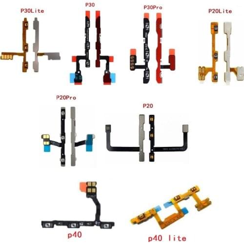 10pcs For Huawei P20 Lite Nova 3e P30 P40 Lite Nova 4e P10 Power On Off Volume Switch Side Button Key Flex Cable