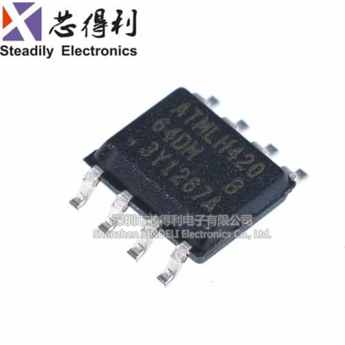 10pcs/lot AT24C64D-SSHM-T 64dm Original Brand New Atmel Sop-8 Storage IC 24c64