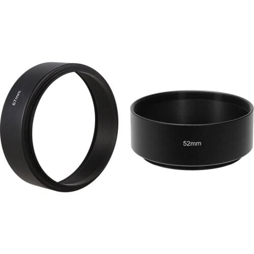 2 Pcs Mount Standard Metal Lens Hood for Canon Nikon Pentax Sony Olympus-52Mm & 67Mm