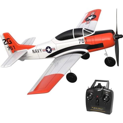 T28 TROJAN 400mm Remote Control Aircraft One-key Aerobatic 6-axis Stabilizer System Fully Assembly