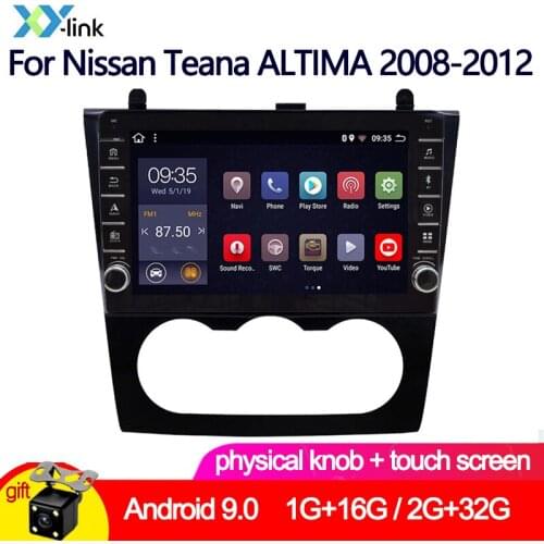9 inch Android 9.0 knob touch screen car multimedia video player GPS For Nissan Teana ALTIMA 2008-2012 car radio with camera