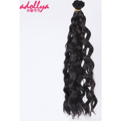 Adollya 25cm DIY Hair For Dolls Wigs Curly Tress For BJD Dress Up Imitation Wool Roll Hair Row BJD Accessories Doll Hair Tresses