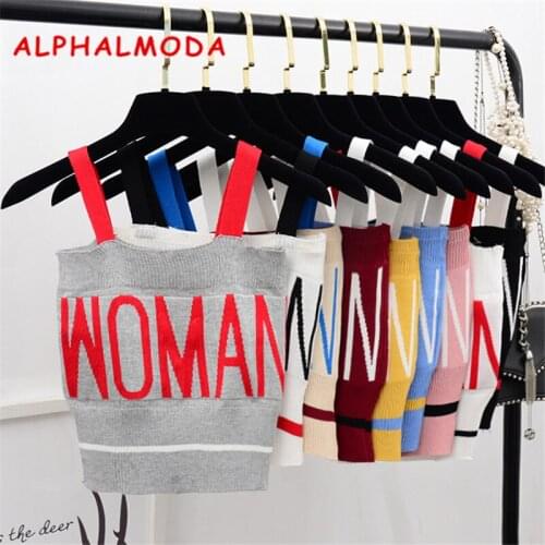 ALPHALMODA Women's Crop Tops