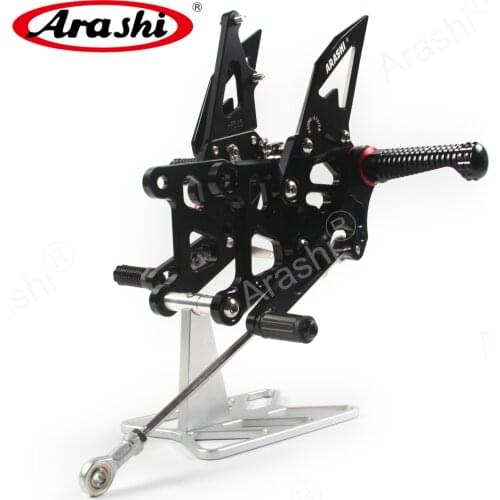 ARASHI Adjustable Footrest For HONDA CBR300R 2015 - 2018 CNC Rider Footpeg Rearset Parts CBR300 CBR 300 R 300R 2016 2017