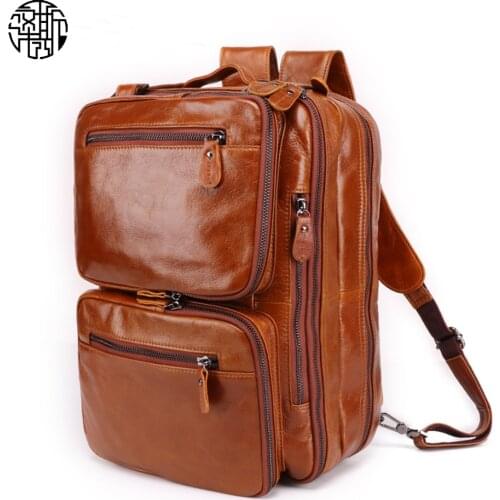 Zenos Mens Leather Large Hand Briefbag Vintage Business Messenger Bag Multi Laptop Backpack Crossbody Shoulder Bag