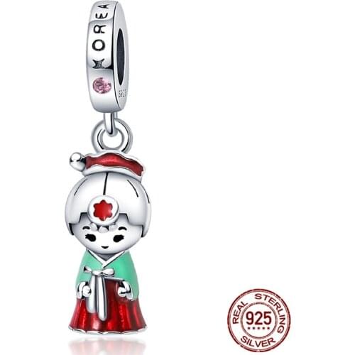 925 Sterling Silver Punk Band Unicorn Bruno Charm Fit Original Pandora Bracelet&Bangle Making Fashion DIY Jewelry For Women